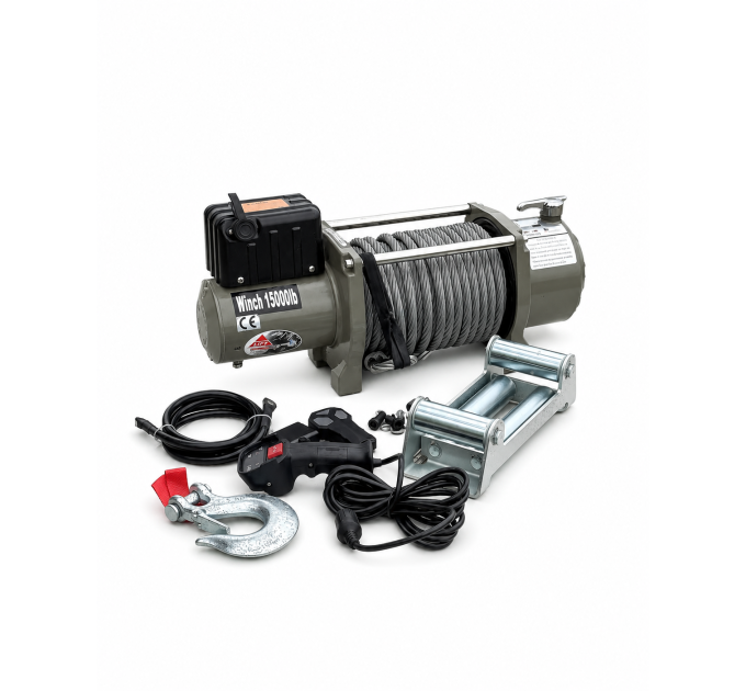 Лебідка автомобільна 15000 LBS / 7200 кг. 12V / 24V