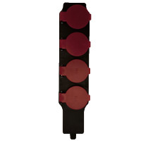 Колодка каучукова 250V, 16 А, IP44