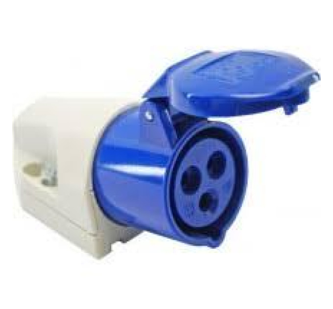 Розетка силова стаціонарна 16А 220V/ 250V IP44
