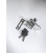 Замок квадрат хромовий (4.5х3.5) Glass Lock 805